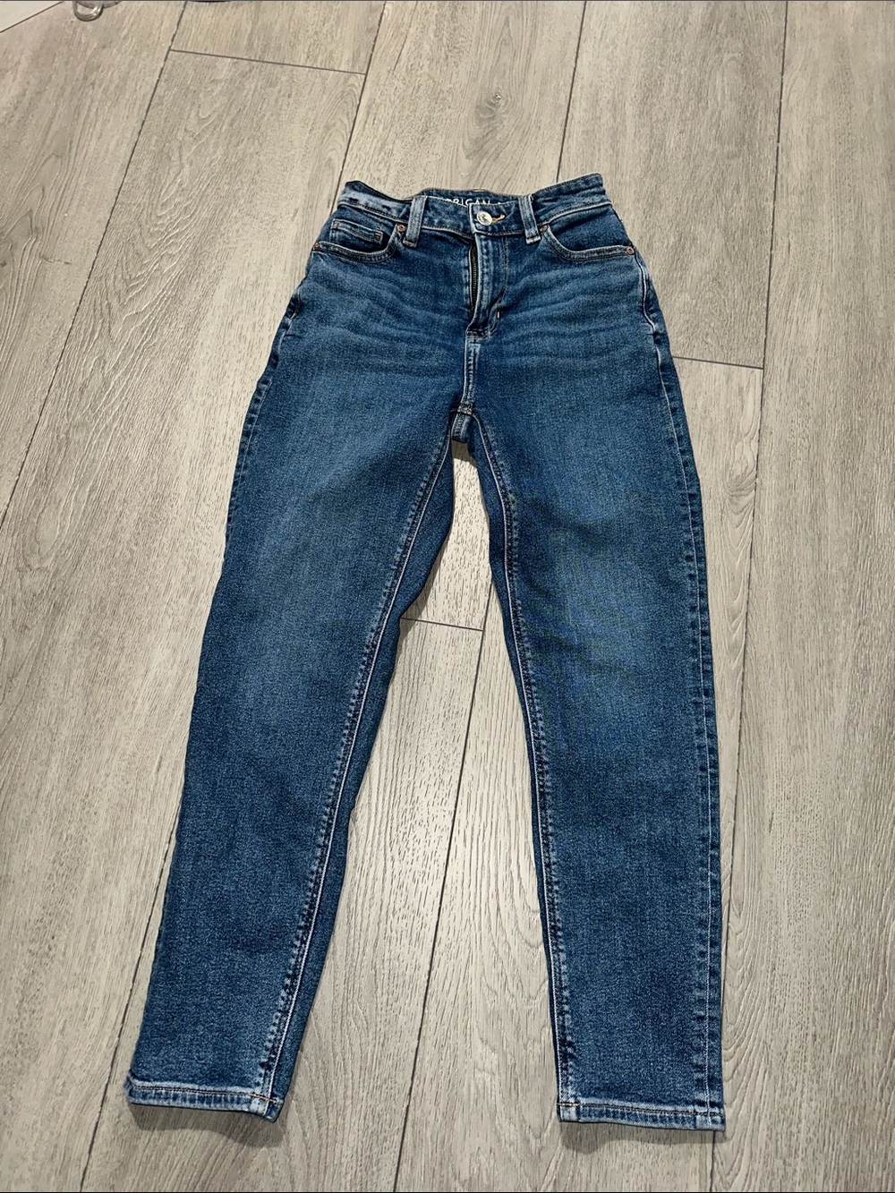 American Eagle Outfitters mom Jean High-Rise Dark Blue Jeans stretch size 000